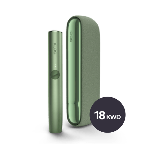 A moss green IQOS ILUMA device.