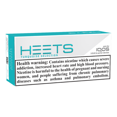 HEETS SELECTION TURQUOISE MENTHOL (10 packs), Turquoise